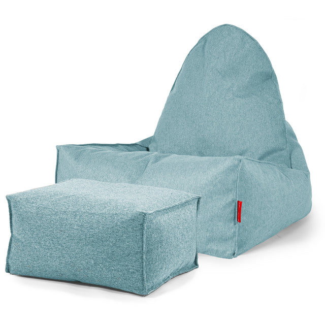 Pouf Relax Style Scandi - Interalli Laine Aqua 02