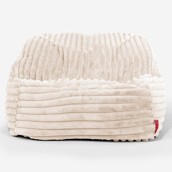 Le Pouf Doudou - Velours Côtelé Ultra Pelucheux Crème 02
