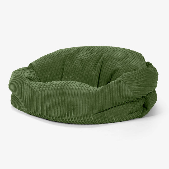 Pouf Canapé Sabine - Côtelé Vert Forêt 01