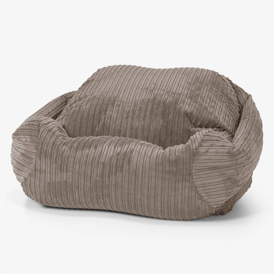 Pouf Fauteuil Sabine - Côtelé Grège 01