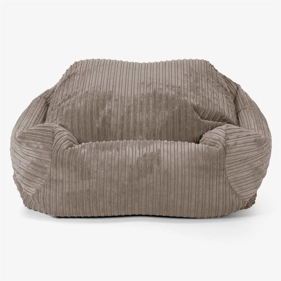 Pouf Fauteuil Sabine - Côtelé Grège 02