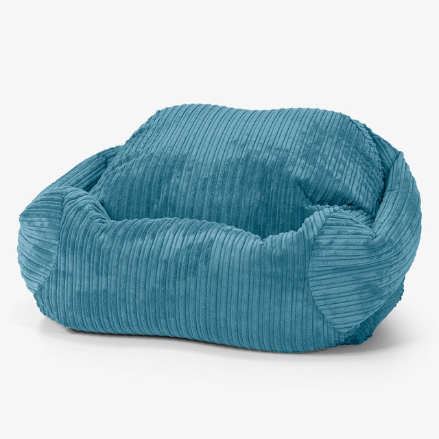 Pouf Fauteuil Sabine - Côtelé Mer égée 01