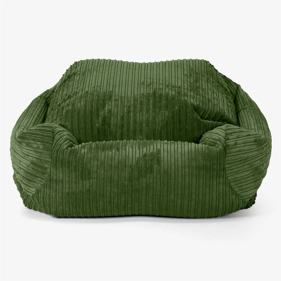 Pouf Fauteuil Sabine - Côtelé Vert Forêt 02