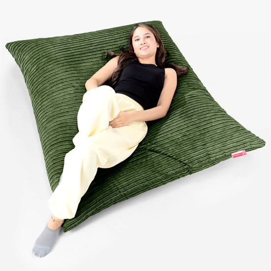 Pouf Géant XXL - Côtelé Vert Forêt 02