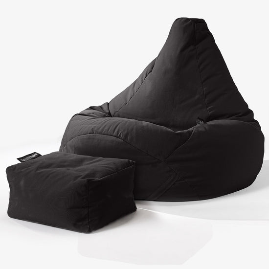 Big Bertha Original, SoleiStorm™ Ultra 2000 h+ Pouf Poire Gamer, Pouf Poire, Extérieur, Olefin Noir