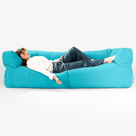 Big Bertha Original, SoleiStorm™ Ultra 2000 h+ Canapé Pouf , Gros Pouf, Extérieur, Olefin Aqua