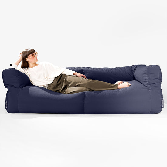 Big Bertha Original, SoleiStorm™ Ultra 2000 h+ Canapé Pouf , Gros Pouf, Extérieur, Olefin Bleu Marine