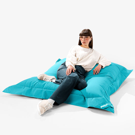 Big Bertha Original, SoleiStorm™ Ultra 2000 h+ Pouf Géant XXL Original, Gros Pouf, Extérieur, Olefin Aqua