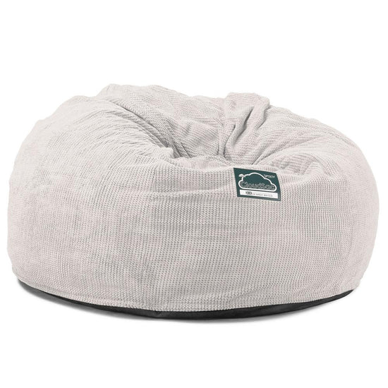 Lounge Pug, CloudSac 1010 XXL, Canapé Pouf Géant XXL à Mémoire de Forme, Gros Pouf Sofa, Pompon Crème