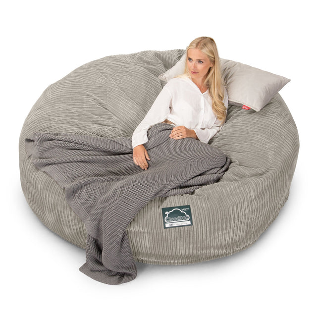 Lounge Pug, CloudSac 3000 XXL, Grand Canapé Pouf à Mémoire de Forme, Gros Pouf Sofa, Côtelé Vison