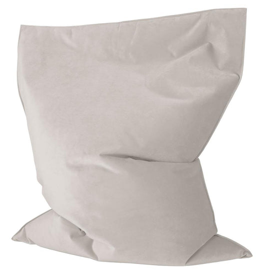 LOUNGE PUG - Velours - Gros Pouf Enfant, Pouf Geant Enfant - Argent