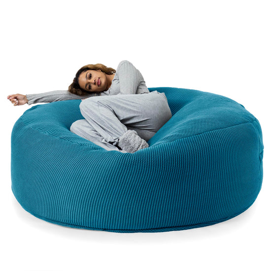 LOUNGE PUG - Ellos Tricoté - Canapé Pouf Géant 'Grande Mammouth' - Pouf Canapé - Gros Pouf - Mer égée