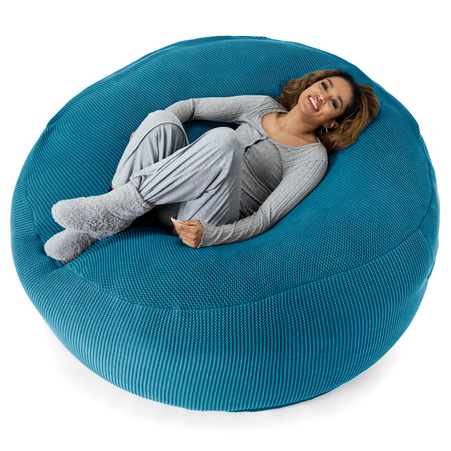 LOUNGE PUG - Ellos Tricoté - Canapé Pouf Géant 'Grande Mammouth' - Pouf Canapé - Gros Pouf - Mer égée