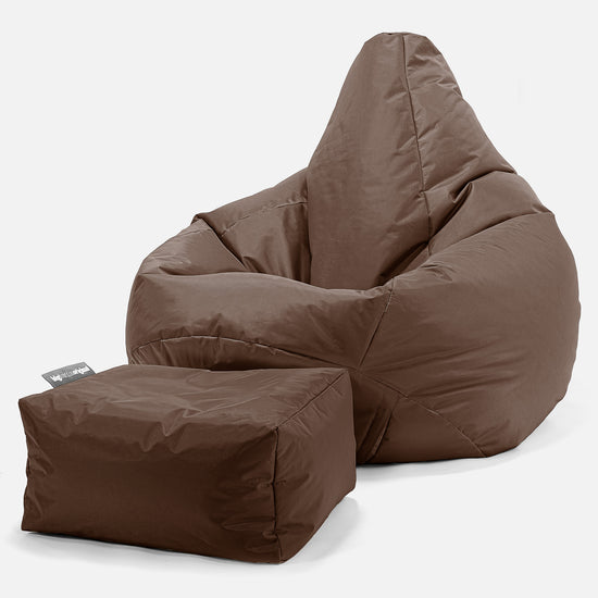 SmartCanvas™ Pouf Poire Gamer - Marron 01