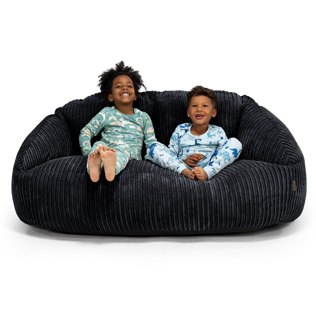 Canapé Géant Bubble pour Enfants 2-14 ans - Côtelé Noir 01