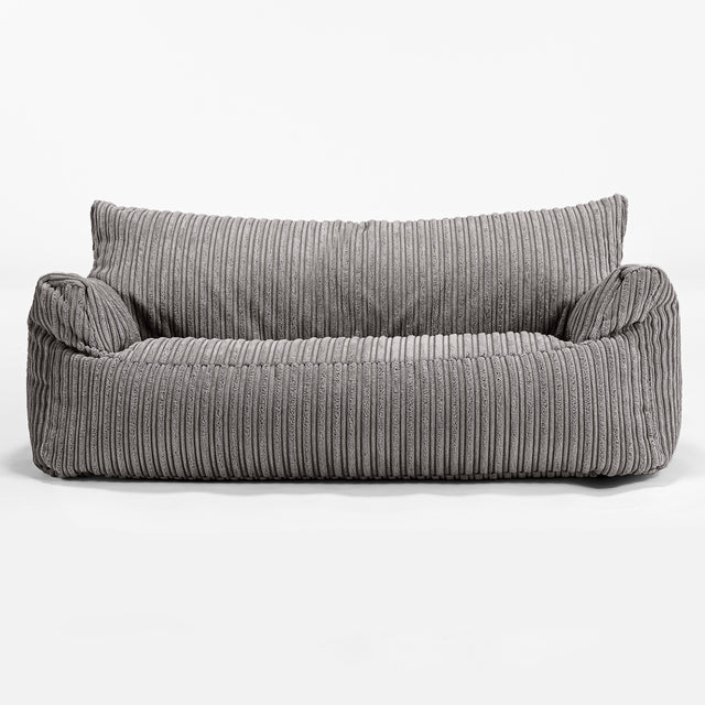 Joséphine Canapé Pouf pour Enfant 1-5 ans - Côtelé Anthracite 01