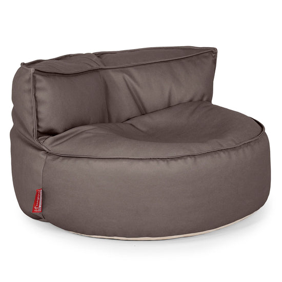 Canapé Pouf Chloe - Cuir Végan Chocolat 01