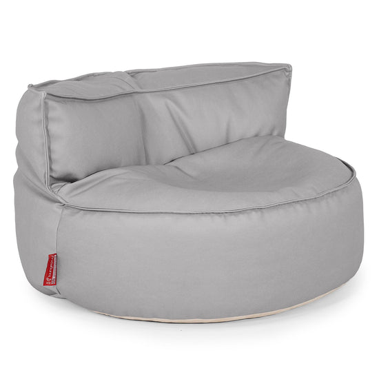 Canapé Pouf Chloe - Cuir Végan Gris 01