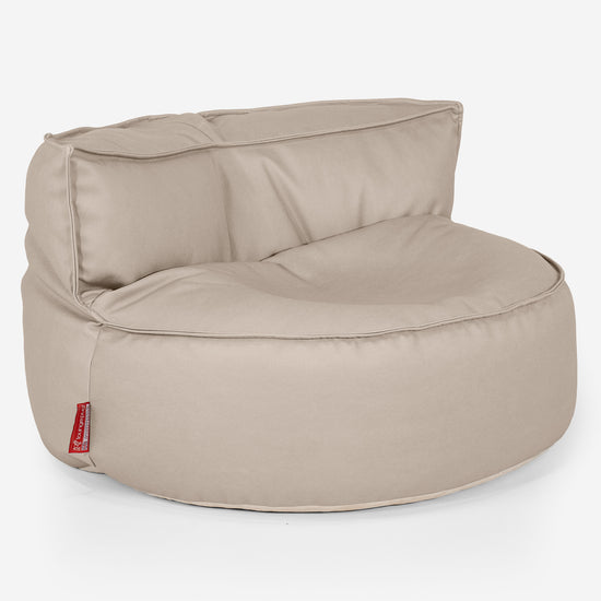 Canapé Pouf Chloe - Cuir Végan Ivoire 01