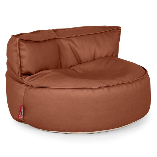 Canapé Pouf Chloe - Cuir Végan Marron 01
