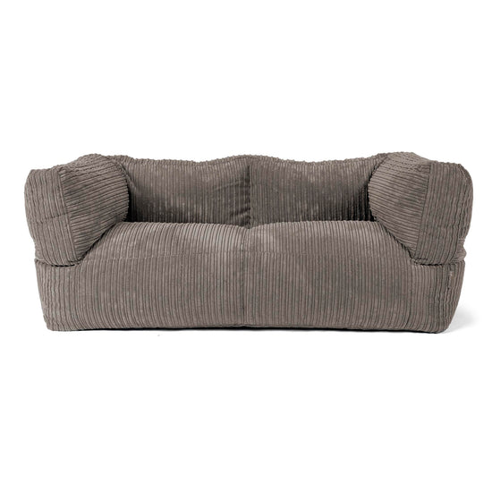 Canapé Pouf Albert 2 places - Côtelé Anthracite 01