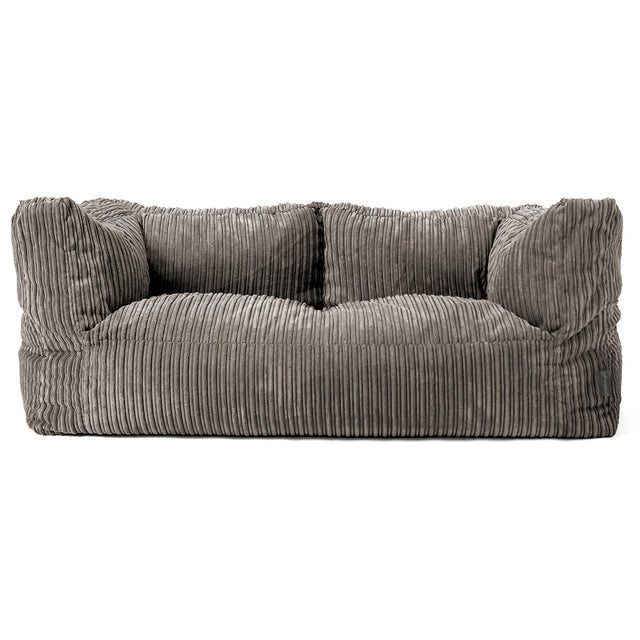 Canapé Pouf Albert 2 places - Côtelé Anthracite 01
