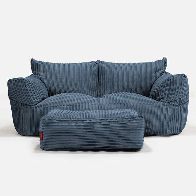Joséphine Canapé Pouf - Côtelé Bleu Marine 02