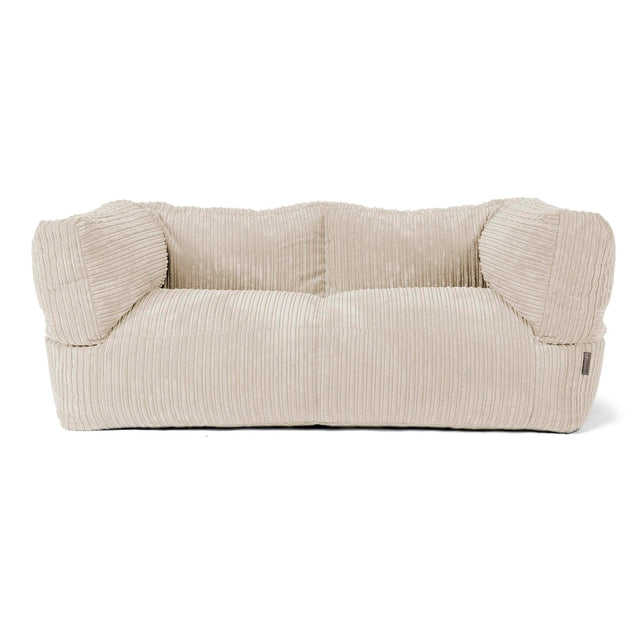 Canapé Pouf Albert 2 places - Côtelé Crème 01