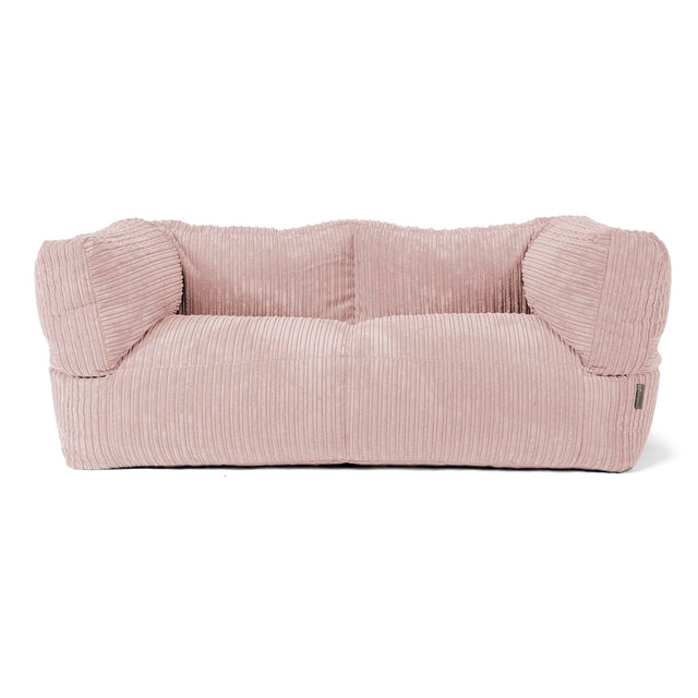 Canapé Pouf Albert 2 places - Côtelé Rose 01