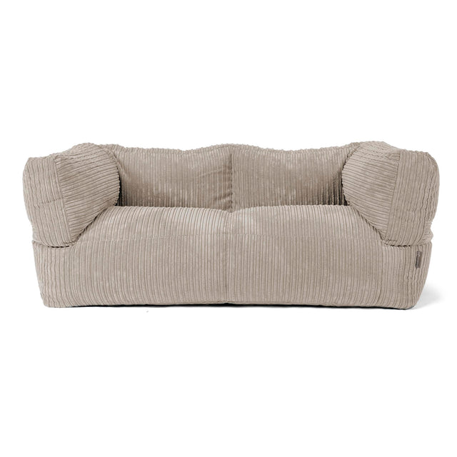 Canapé Pouf Albert 2 places - Côtelé Vison 01