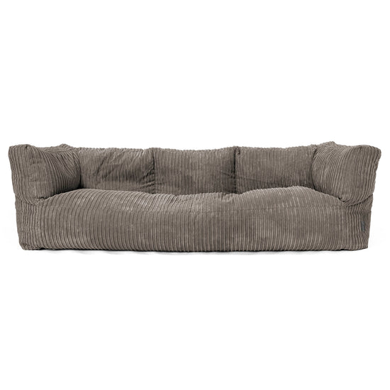 Canapé Pouf Albert 3 places - Côtelé Anthracite 01