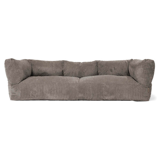 Canapé Pouf Albert 3 places - Côtelé Anthracite 01