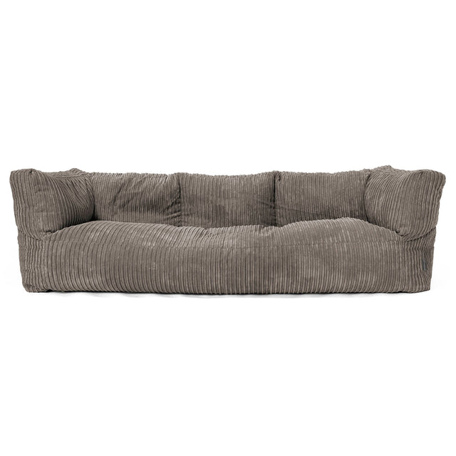 Canapé Pouf Albert 3 places - Côtelé Anthracite 01