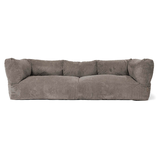 Canapé Pouf Albert 3 places - Côtelé Anthracite 01