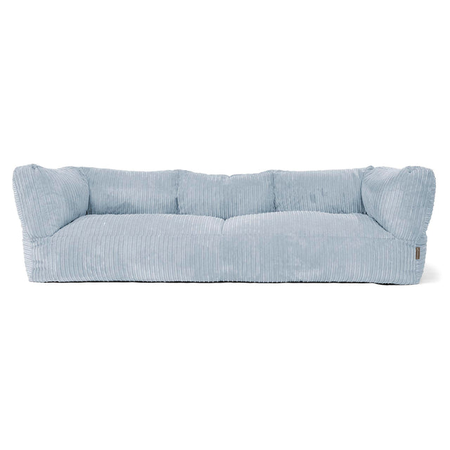 Canapé Pouf Albert 3 places - Côtelé Bébé Bleu 01