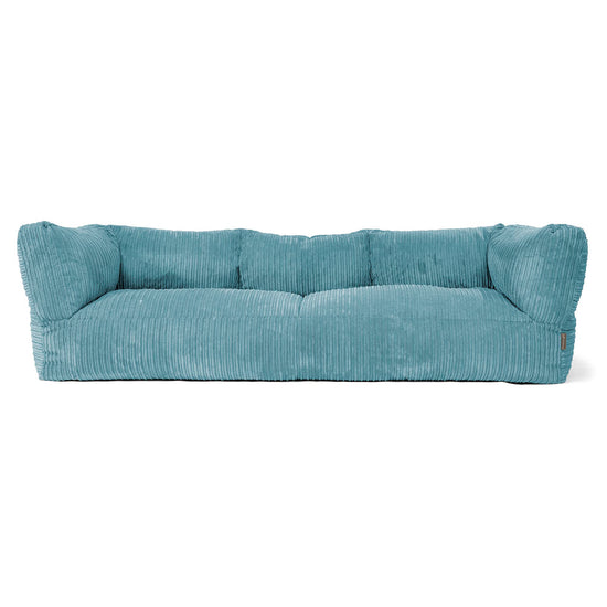 Canapé Pouf Albert 3 places - Côtelé Mer Égéé 01