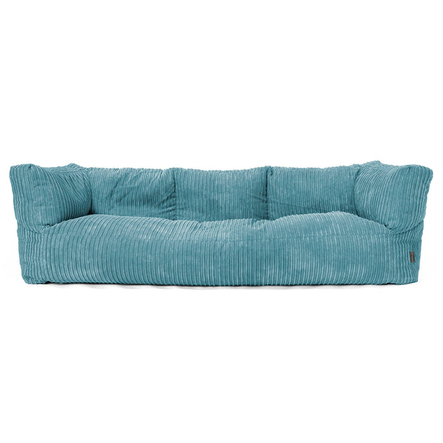 Canapé Pouf Albert 3 places - Côtelé Mer Égéé 01