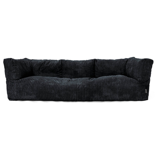 Canapé Pouf Albert 3 places - Côtelé Noir 01