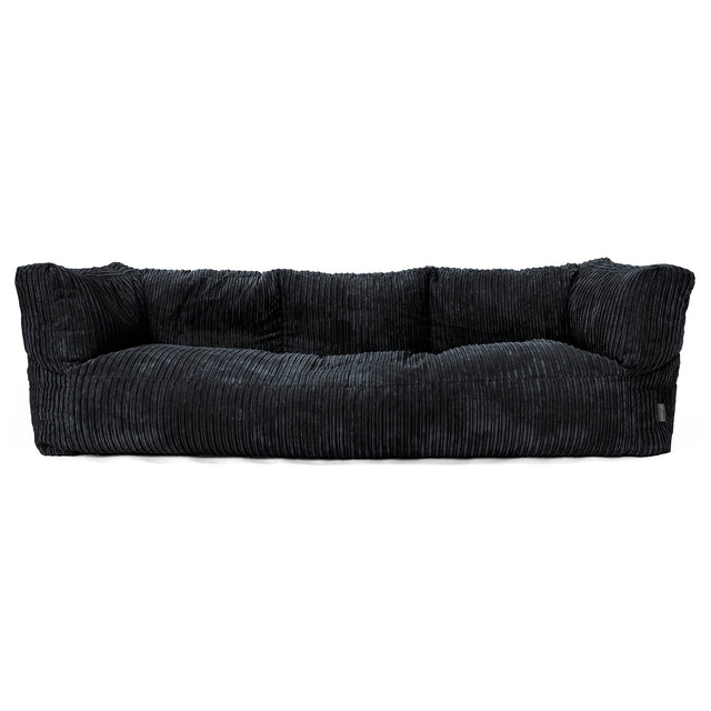 Canapé Pouf Albert 3 places - Côtelé Noir 01