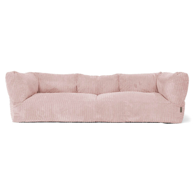 Canapé Pouf Albert 3 places - Côtelé Rose 01