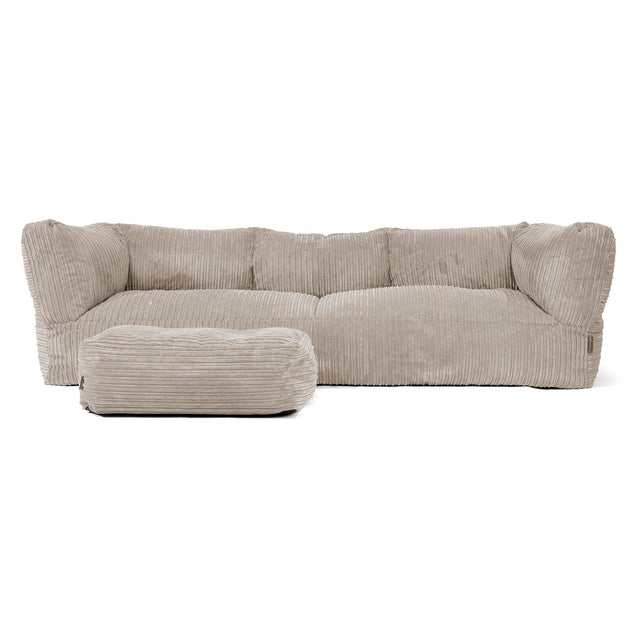 Canapé Pouf Albert 3 places - Côtelé Vison 02