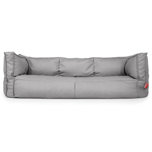 Canapé Pouf Albert 3 places - Cuir Végan Gris 01