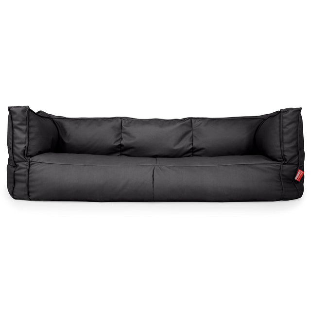 Canapé Pouf Albert 3 places - Cuir Végan Noir 01