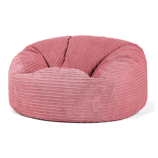 Canapé Pouf Géant Mammouth - Côtelé Corail 01