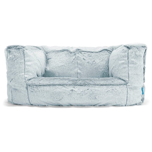 Canapé Enfant Albert - Fausse Fourrure Lapin Bleu Pastel 01
