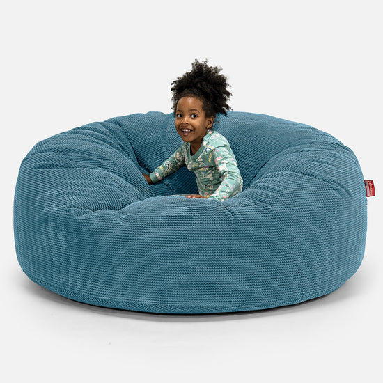 Pouf Géant pour Enfants de Taille Familiale 2-14 ans - Pompon Mer Égée 01