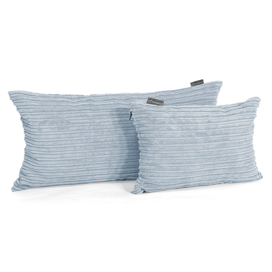 Coussin Rectangulaire Géant 40 x 80cm - Côtelé Bébé Bleu 03