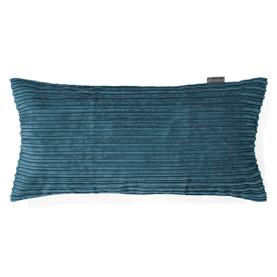 Coussin Rectangulaire Géant 40 x 80cm - Côtelé Bleu Marine 01