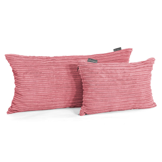 Coussin Rectangulaire Géant 40 x 80cm - Côtelé Corail 03