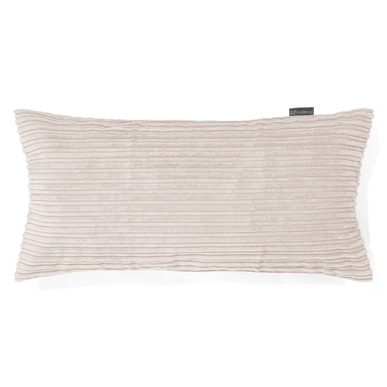 Coussin Rectangulaire Géant 40 x 80cm - Côtelé Ivoire 01